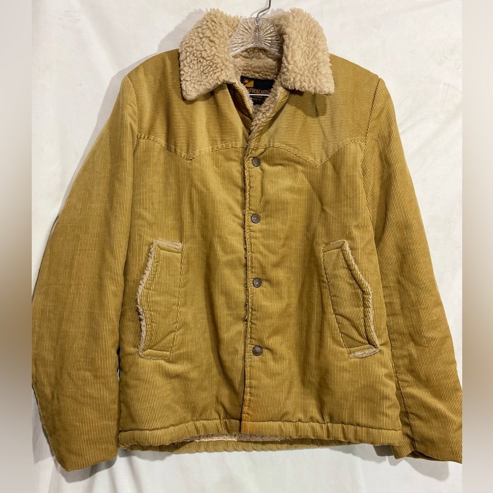 Vintage Weathercaster Corduroy Jacket with Sherpa Lining